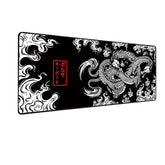 Rectangle Black XL Gaming Mousepad/Desk mat?Stitched Edges?Waterproof Comfortable Mouse pad with Non-Slip Rubber Base for Computer | Laptop | Office & Home | 31.5x11.8in?Chinese Dragon Mousepad)